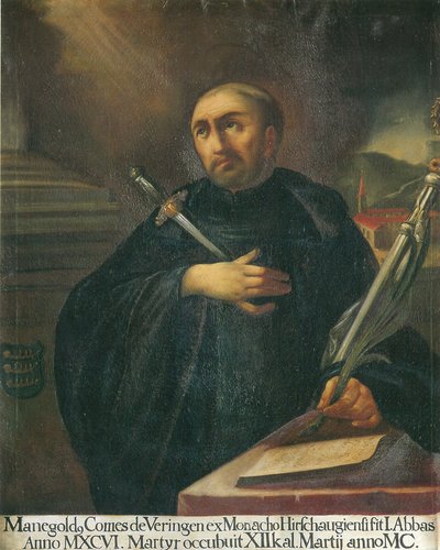Ritratto da una serie di 48 ritratti di abati nella Cappella della Madonna della chiesa del monastero di Isny da Unbekannt Unbekannt